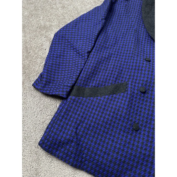 Vintage Womens Jacket 70s Ted Lapidus Dress Paris Made In France, Blue Size 44 L - Picture 3 of 12